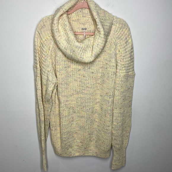 Free People Leo Tunic Cowl Neck Pullover Sweater in Sassy Peach Combo - Picture 2 of 6